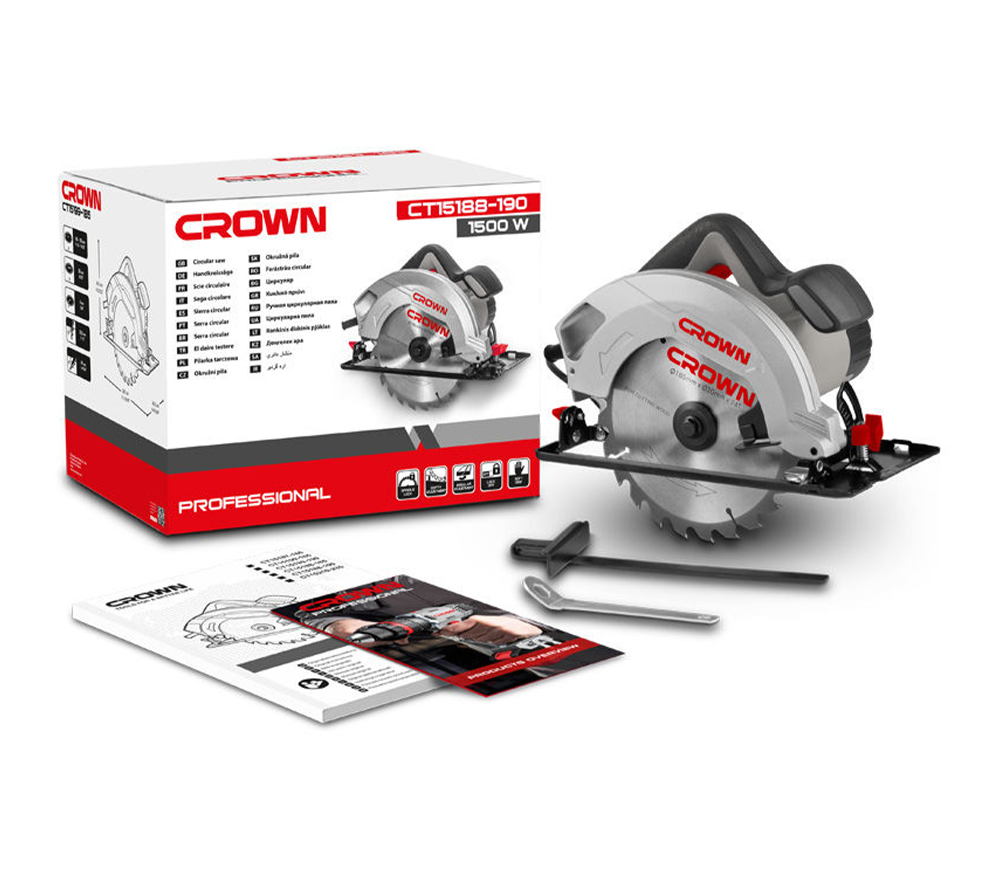 Дисковая пила CROWN CT 15188-190 1500вт 185мм-2