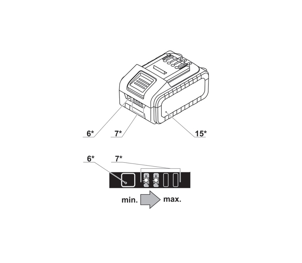 Mașină de înșurubat cu acumulator CROWN CT21075HMX-4 BMC 20V 2Ah-17