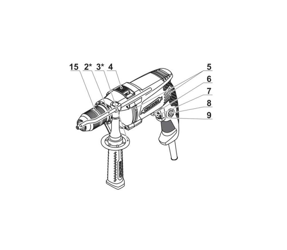 Mașină de găurit CROWN CT10130C 810w-7