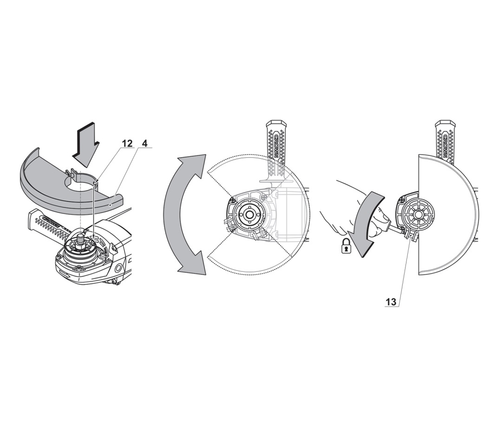 Polizor unghiular CROWN CT13500-230S 2200w 230mm-10