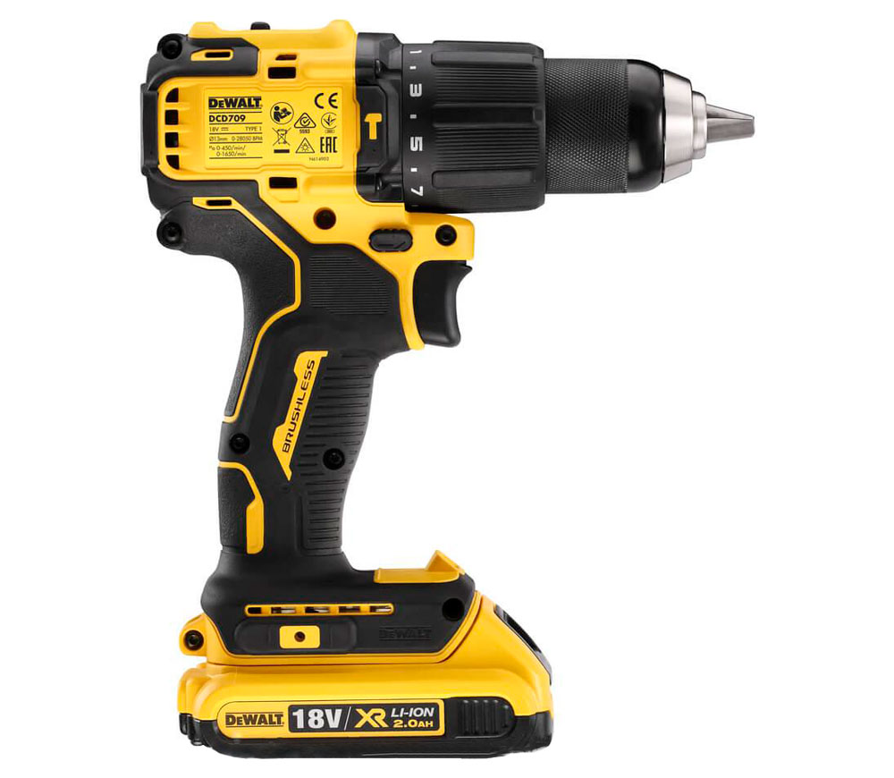 Mașină de înșurubat cu acumulator DEWALT DCD709D2T-QW 18V 2Ah-3