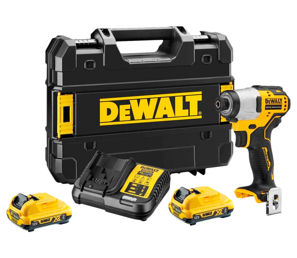 Mașină de înșurubat cu acumulator DEWALT DCF801D2-QW 12V 2.0Ah