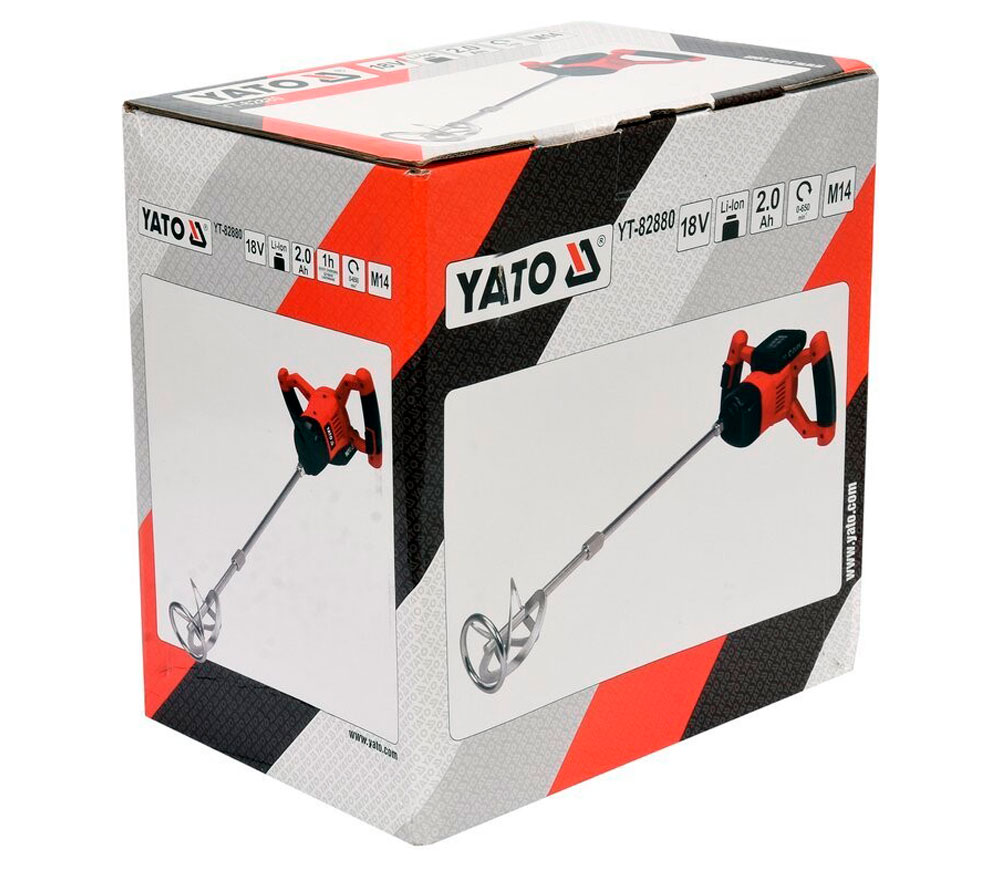 Миксер строительный  аккумуляторный YATO YT82880 18В 2Ач-4