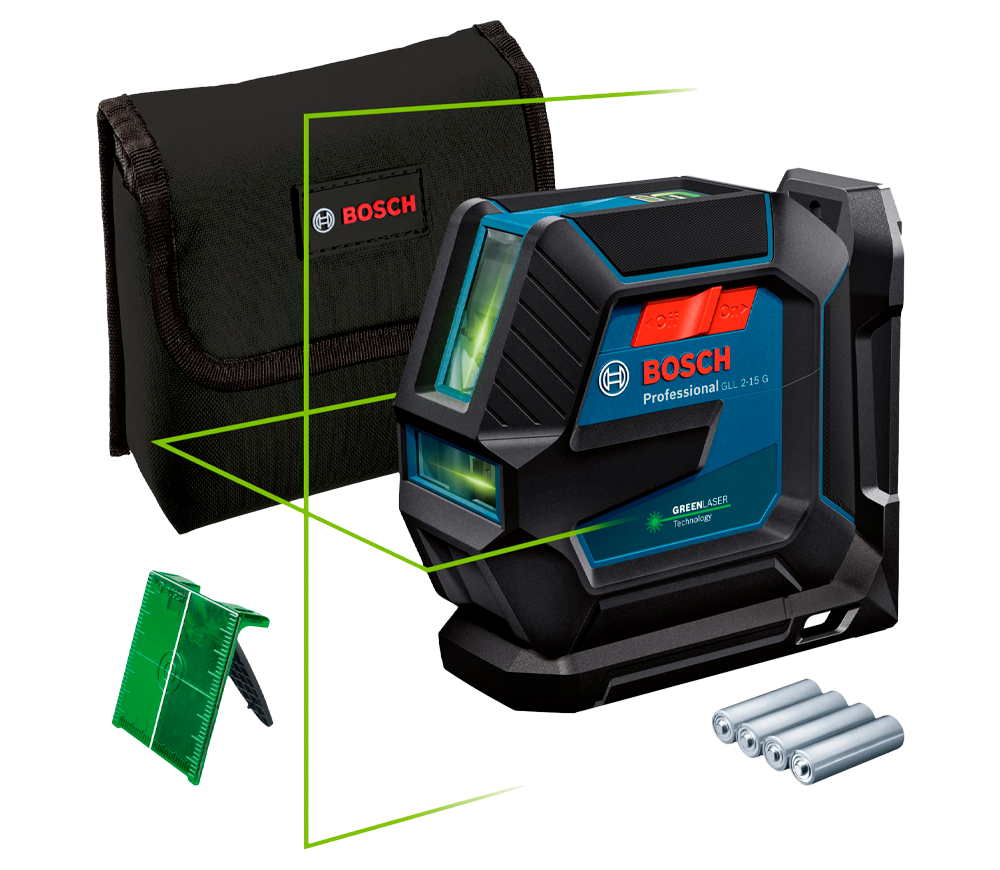 Nivelă cu laser BOSCH GLL 2-15 G 2fascicole 15m