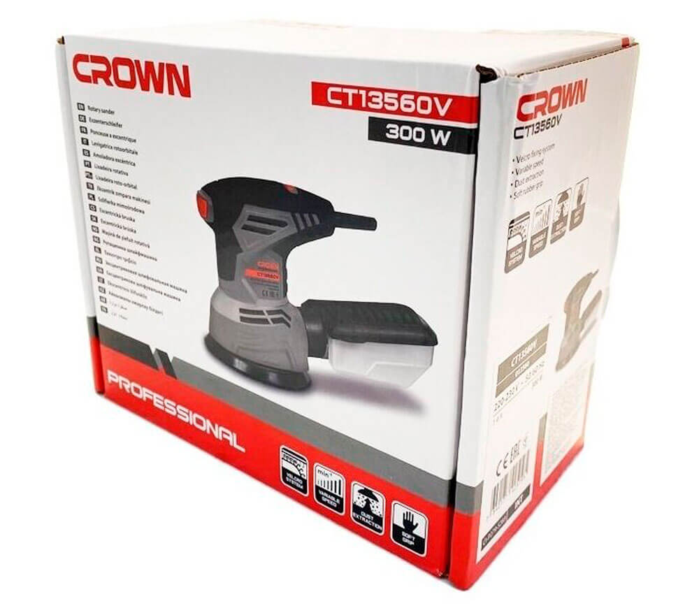 Mașină de șlefuit excentrică CROWN CT13560V 300w 125mm-7