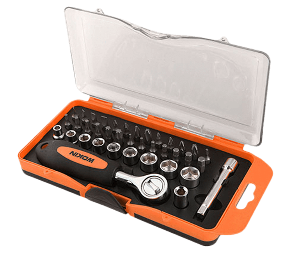 Set 38 duze tubulare și biți Wokin 206638 1/4" 5-13mm