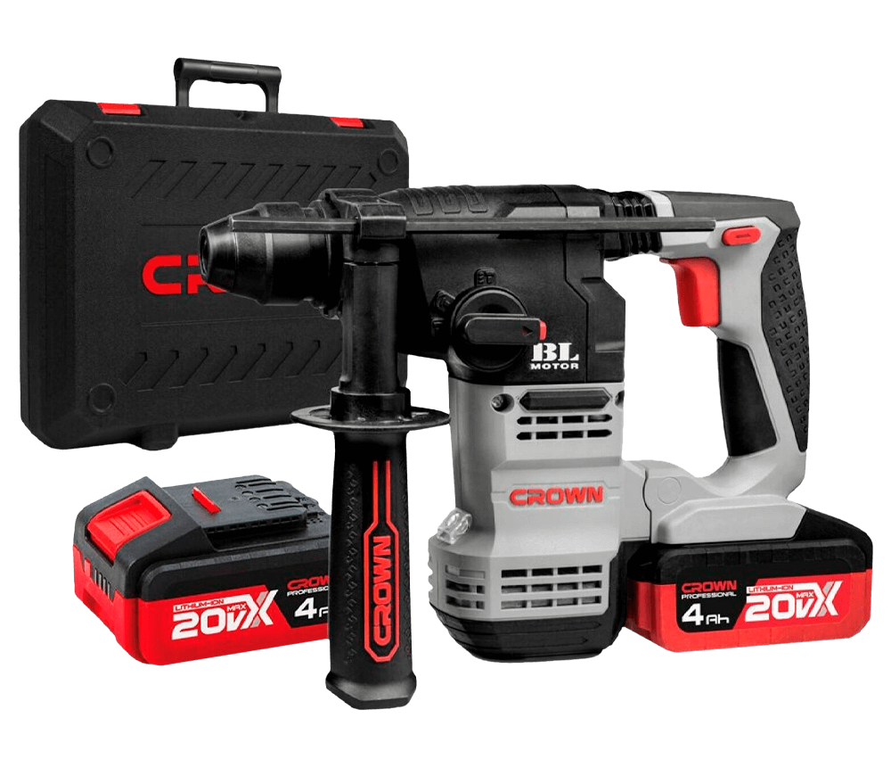 Ciocan rotopercutor cu acumulator CROWN CT28001HX-4 BMC 2.3J 20V 4Ah
