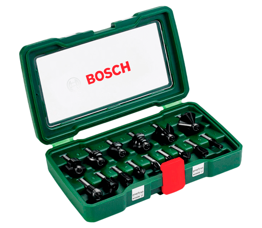 Set 15 freze pe lemn Bosch 2607019469 Ø8 mm