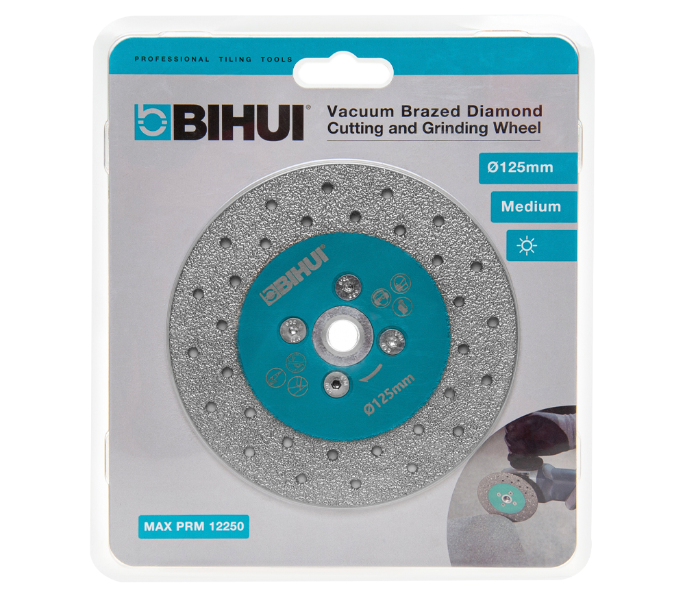 Disc de tăiat și șlefuit cu diamant VACUUM BIHUI DCWMM5 125mm continuu
