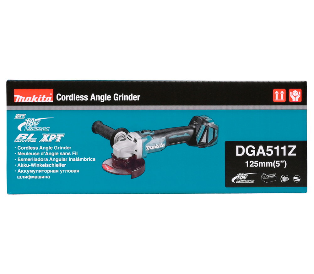 Polizor unghiular cu acumulator (fără baterii) MAKITA DGA511Z 125mm 18V-5