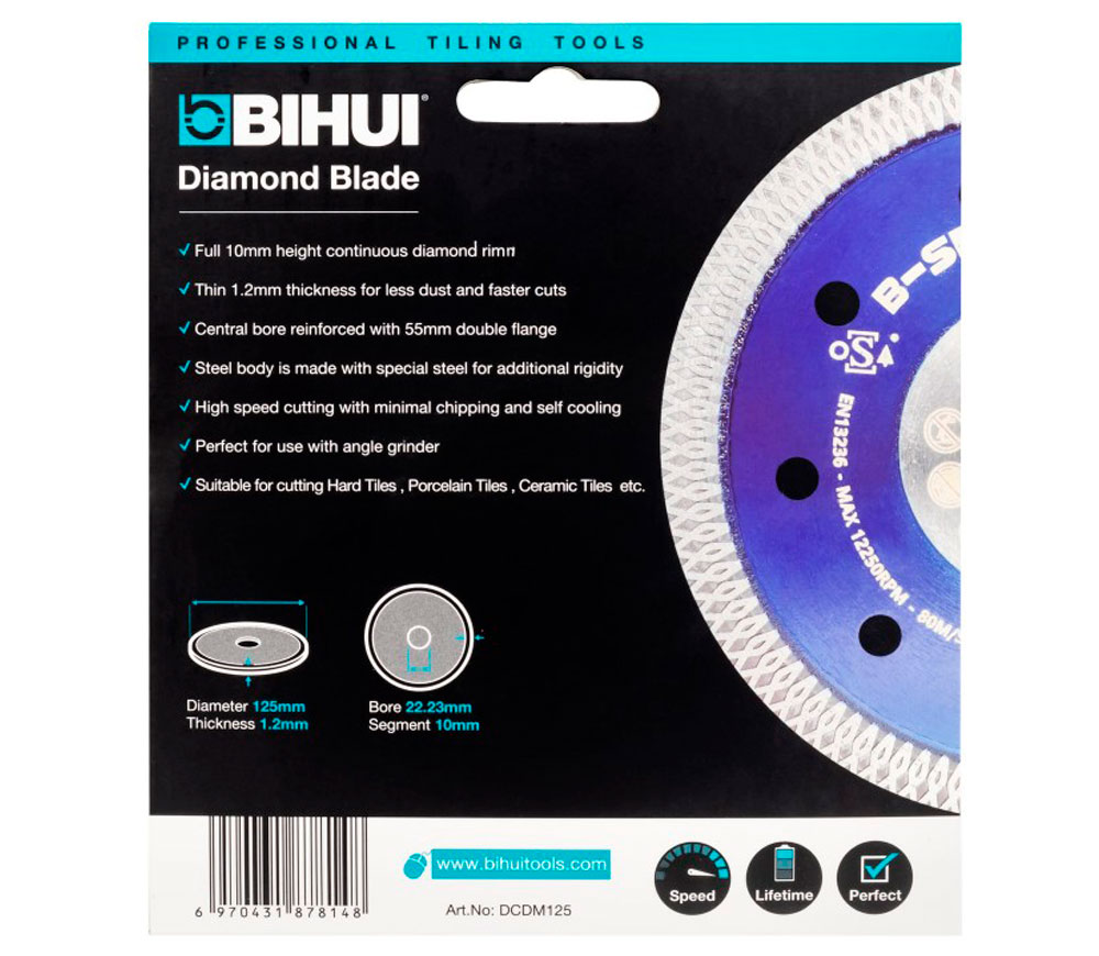 Алмазный отрезной диск B-SPEEDY BIHUI DCDM125 125мм турбо-2