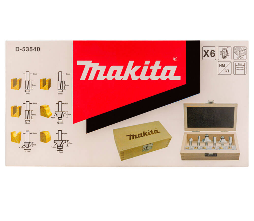 Set 6 freze pe lemn Makita D-53540 Ø8 mm-5