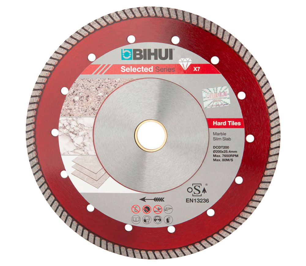 Алмазный отрезной диск B-TURBO BIHUI DCDT200 200мм турбо-3