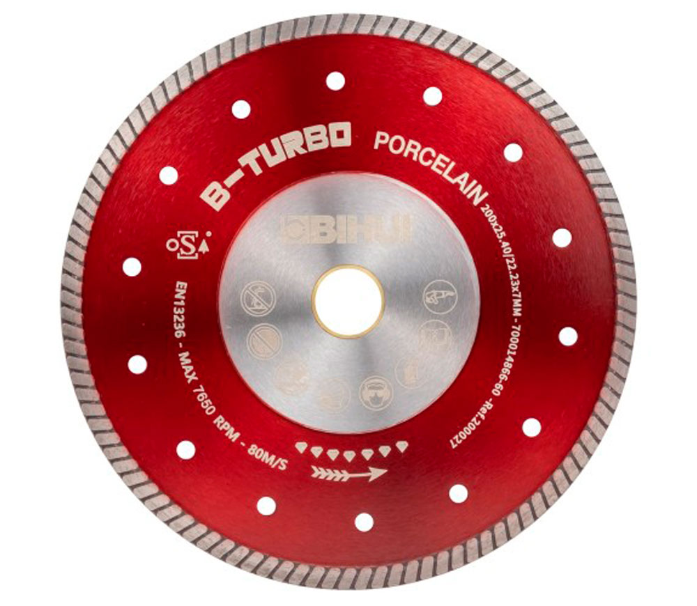 Алмазный отрезной диск B-TURBO BIHUI DCDT200 200мм турбо-4