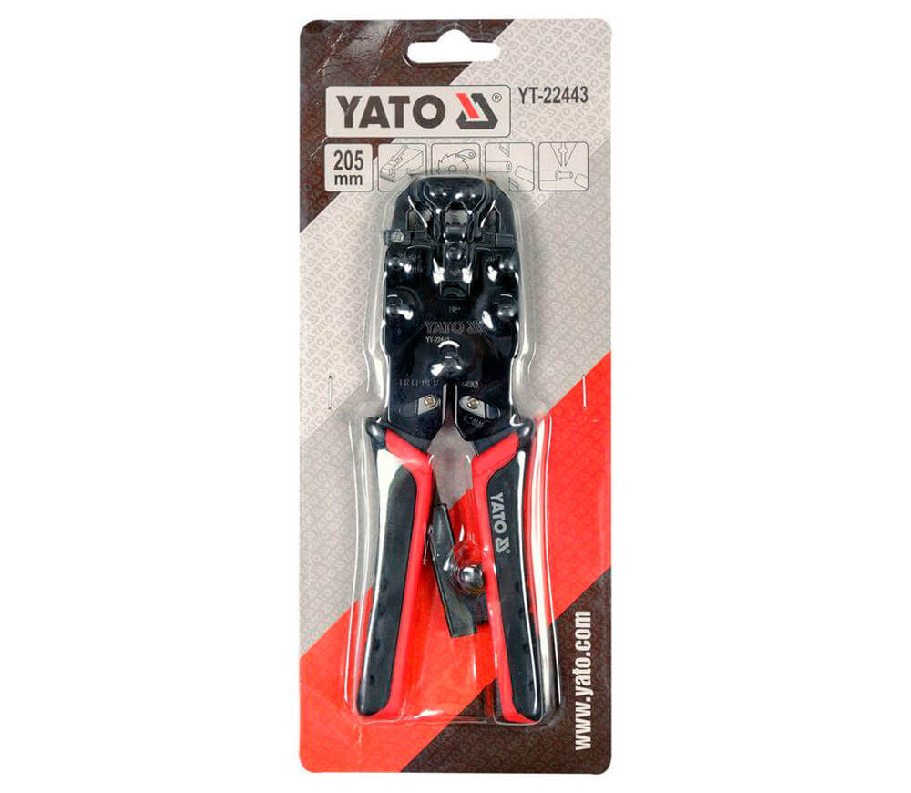 Clești de sertizare YATO YT22443 RJ10/ RJ11/ RJ12/ RJ45-4