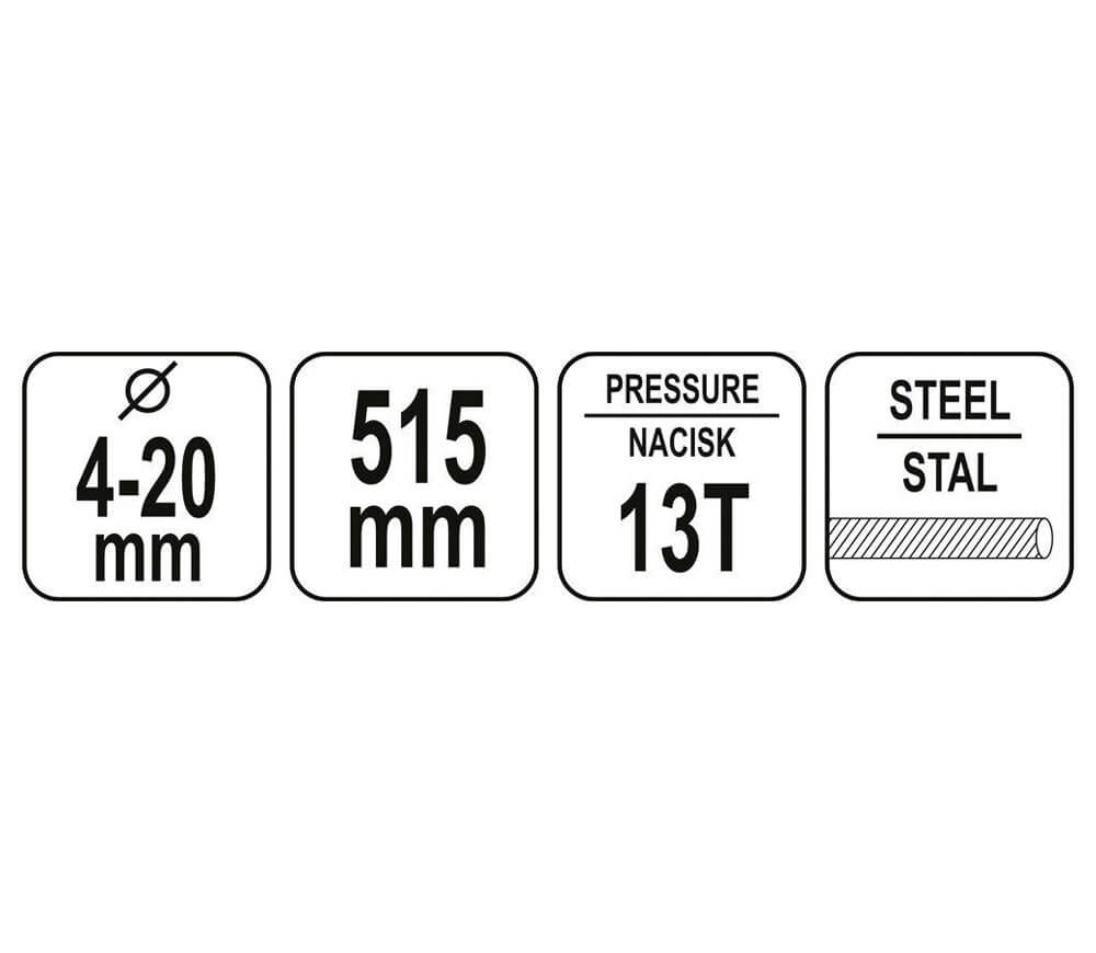 Clești pentru tăiat bolturi YATO YT22872 515mm-5