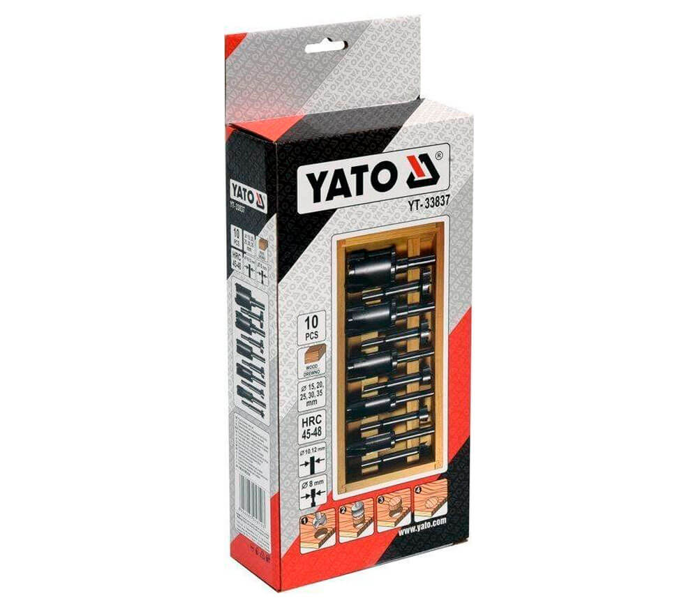Set 10 freze pe lemn YATO  YT33837 Ø8 mm-5