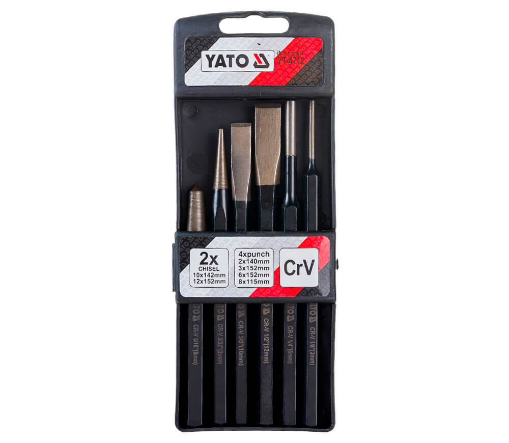 Set 6 dălți pe metal Yato YT4712