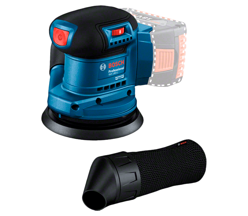 Mașină de șlefuit excentrică fără fir (fără bat) BOSCH GEX 185-LI 125mm 18V