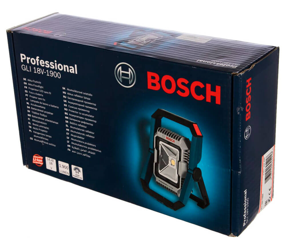 Lanternă construcții cu acumulator (fără baterii) BOSCH GLI 18V-1900 1900lm 14.4/18V-8