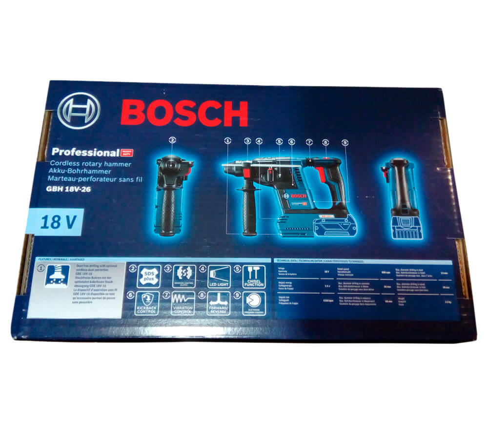 Перфоратор аккумуляторный (без аккумуляторов) BOSCH GBH 18V-26 2.6Дж 18В-10