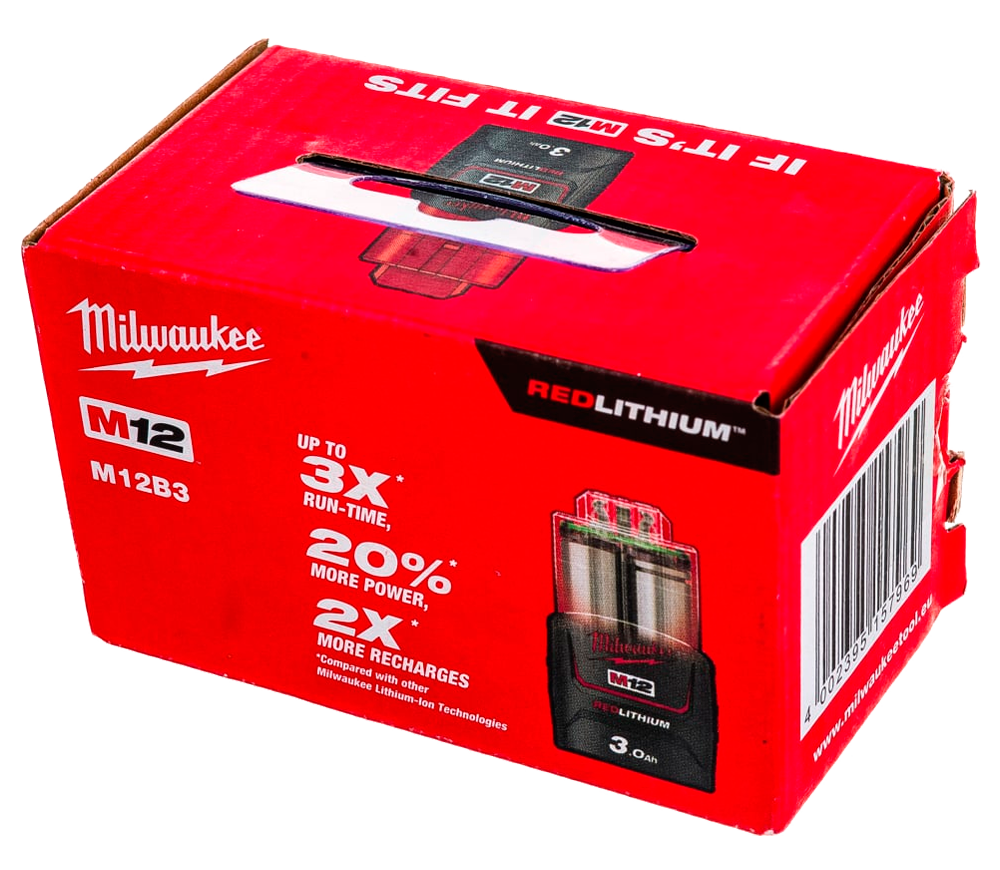 Аккумулятор MILWAUKEE M12B3 Слайдер 12В 3Ач-5