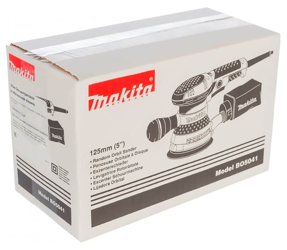 Шлифмашина эксцентриковая MAKITA BO5041 300вт 125мм-9