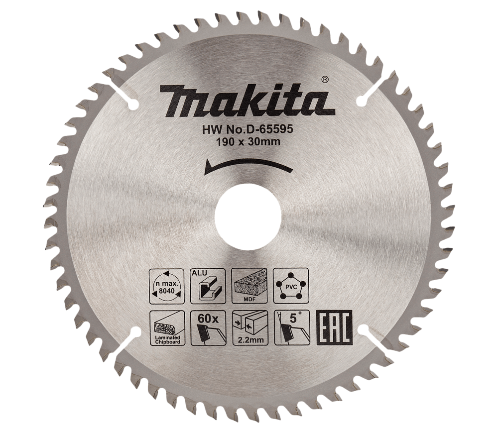 Disc pentru fierastrau electric MAKITA D-65595 190mm 60T