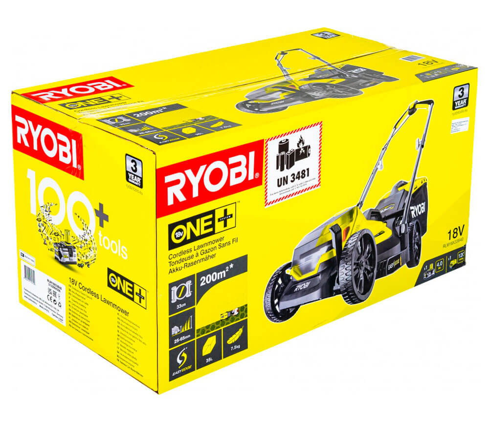 Mașină de tuns gazonul cu acumulator RYOBI RLM18X33B40 330mm 18V 4Ah-16