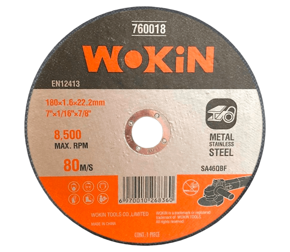 Disc de tăiat abraziv WOKIN 760018 180mm 1.6mm