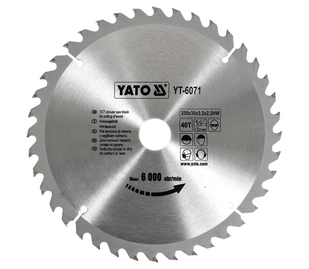 Disc pentru fierastrau electric YATO YT6071 250mm 40T
