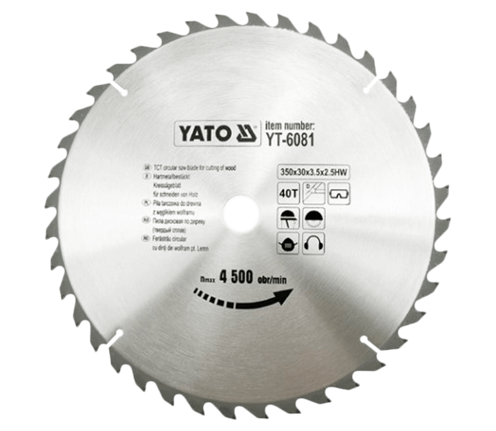 Disc pentru fierastrau electric YATO YT6081 350mm 40T