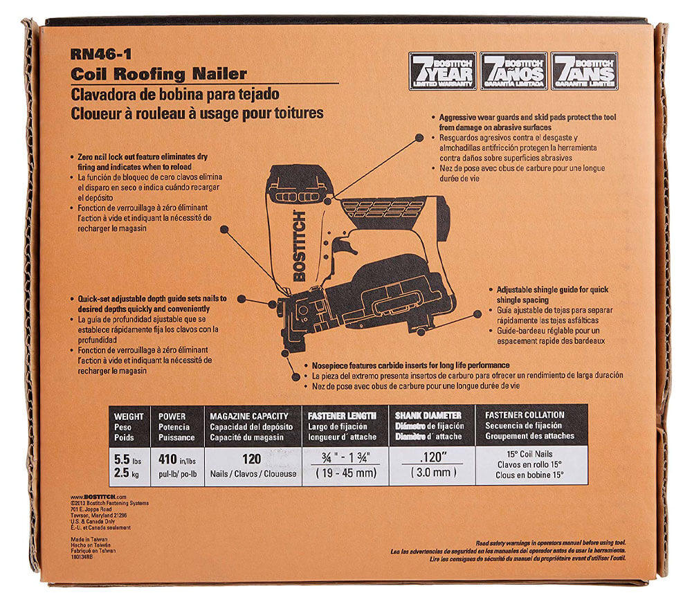 Capsator pneumatic BOSTITCH RN46DW-1EPAL 19-45mm 8.3bar-9