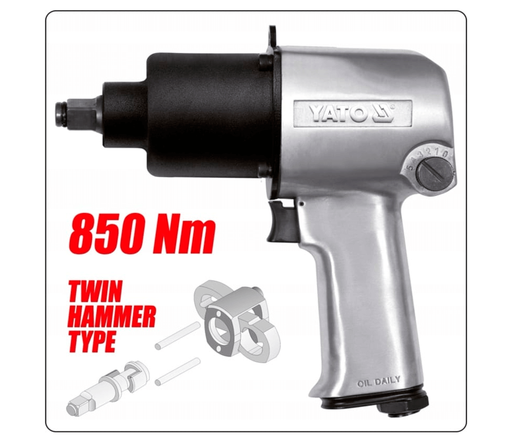Mașină de înșurubat cu impact pneumatică YATO YT09525 850Nm 7000rot/min-2