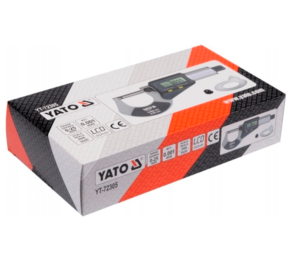 Микрометр электронный YATO YT72305 0-25мм Метал/Пластик-5