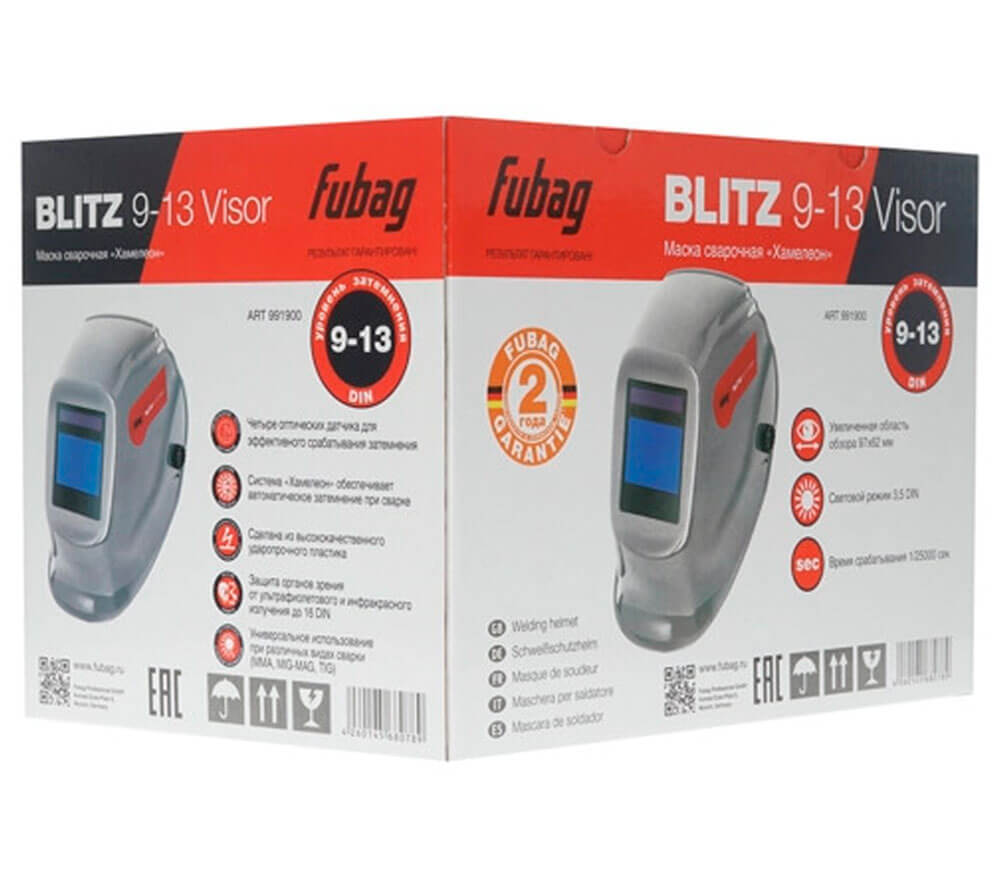 Mască de sudură FUBAG BLITZ 9-13 Visor/IN cameleon 13DIN-8