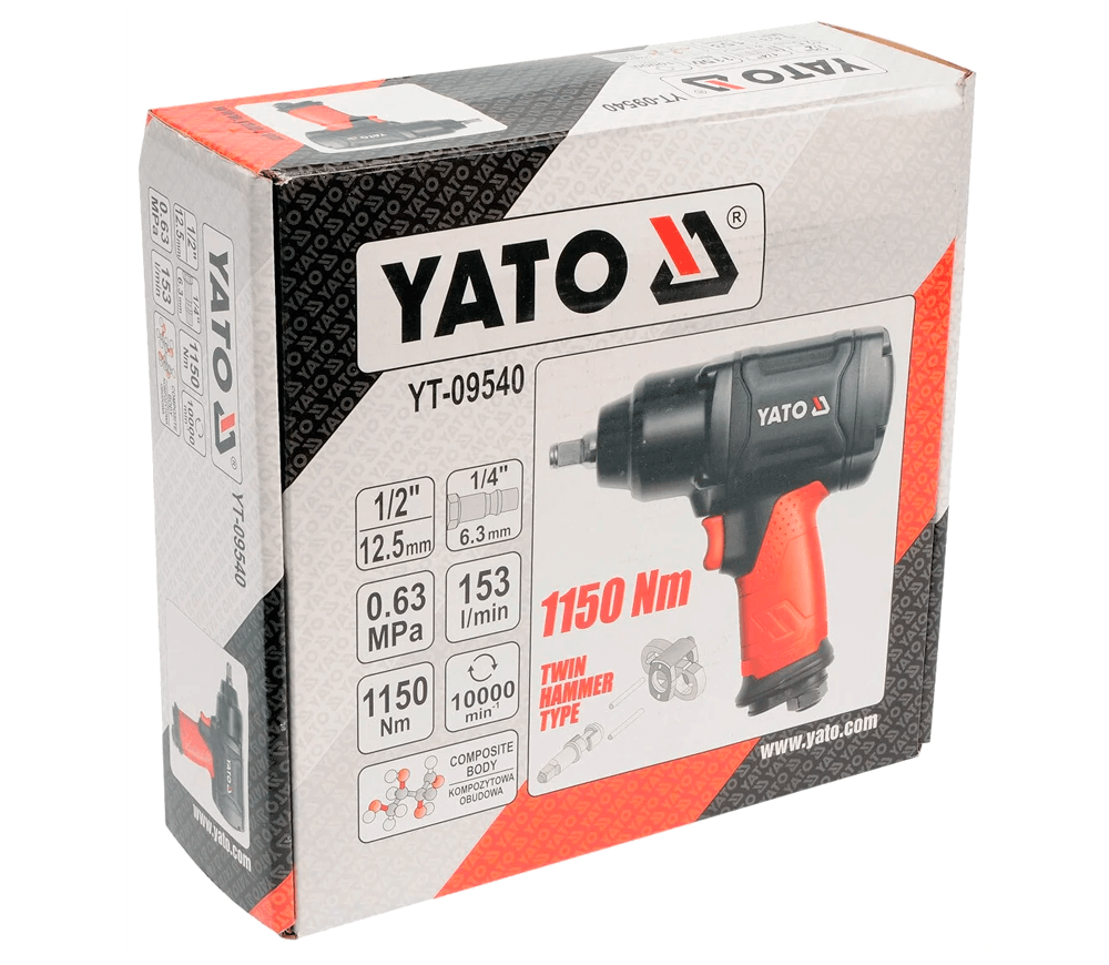 Mașină de înșurubat cu impact pneumatică YATO YT09540 1150Nm 10000rot/min-5