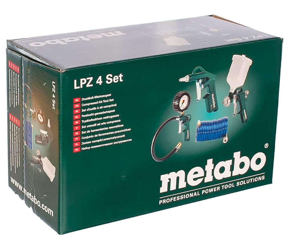 Набор 4 пневмоинструментов METABO LPZ 4-7