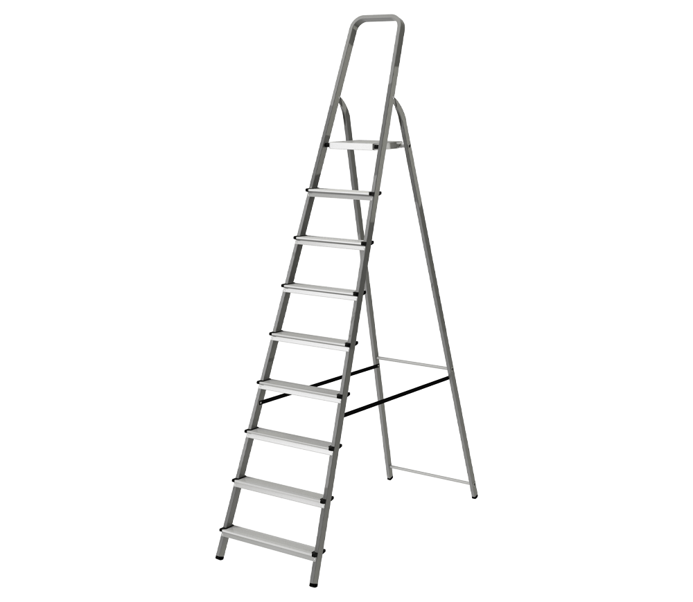 Scară cu suport metal LIDER-TECH 1130109 1.94m 150kg