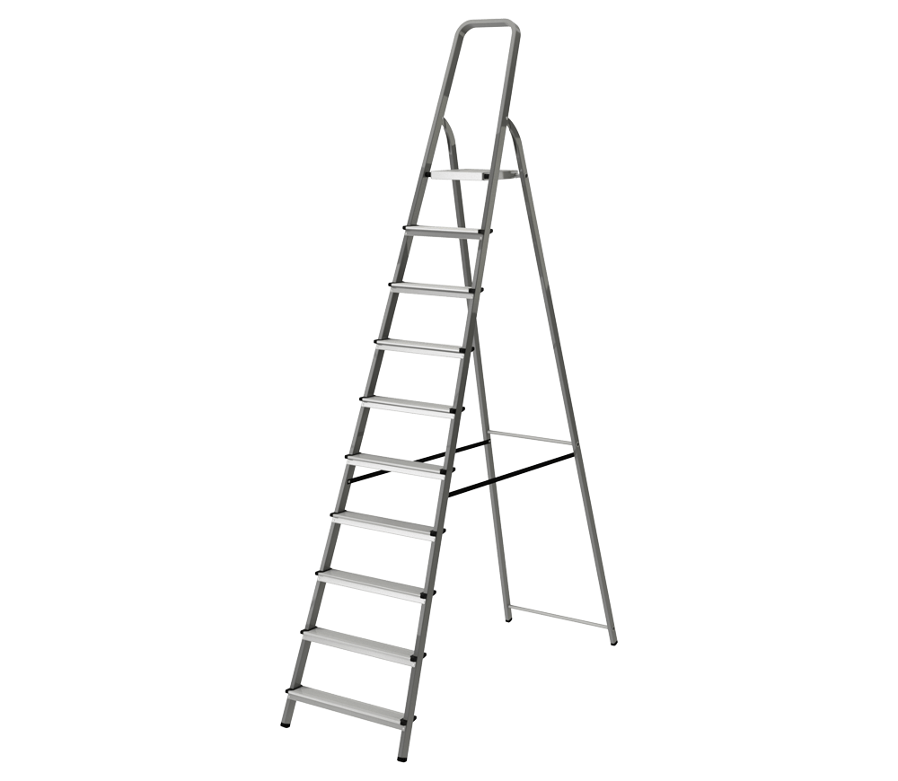 Scară cu suport metal LIDER-TECH 1130110 2.17m 150kg