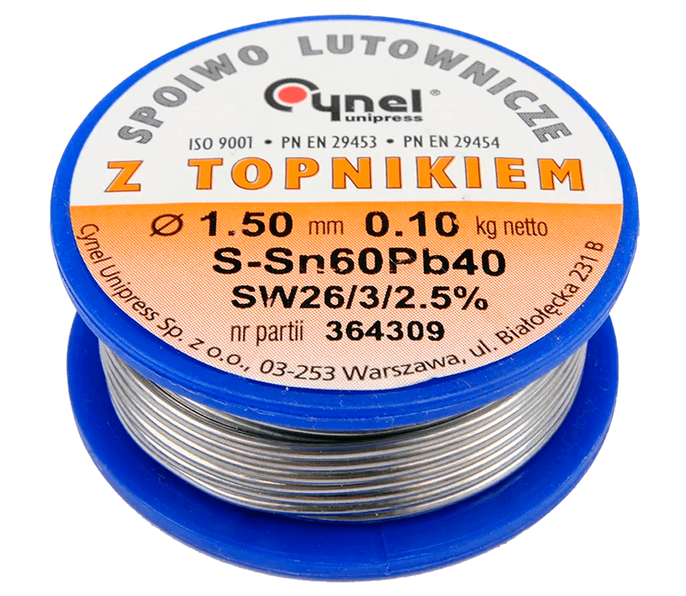 Sârmă pentru sudură cu flux TOYA TOY76814 Staniu/Plumb 1.5mm 0.1kg