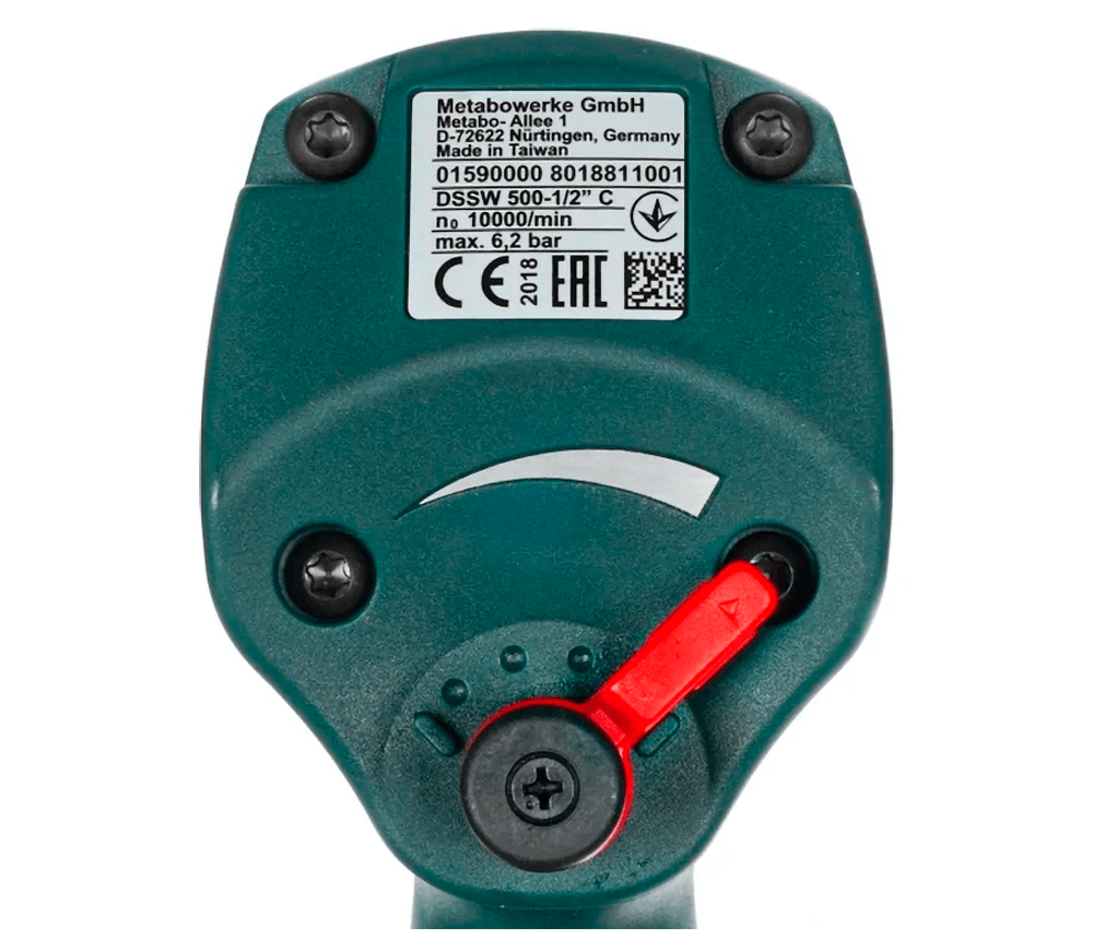 Mașină de înșurubat cu impact pneumatică METABO DSSW 500-1/2" C 500Nm 10000rot/min-6
