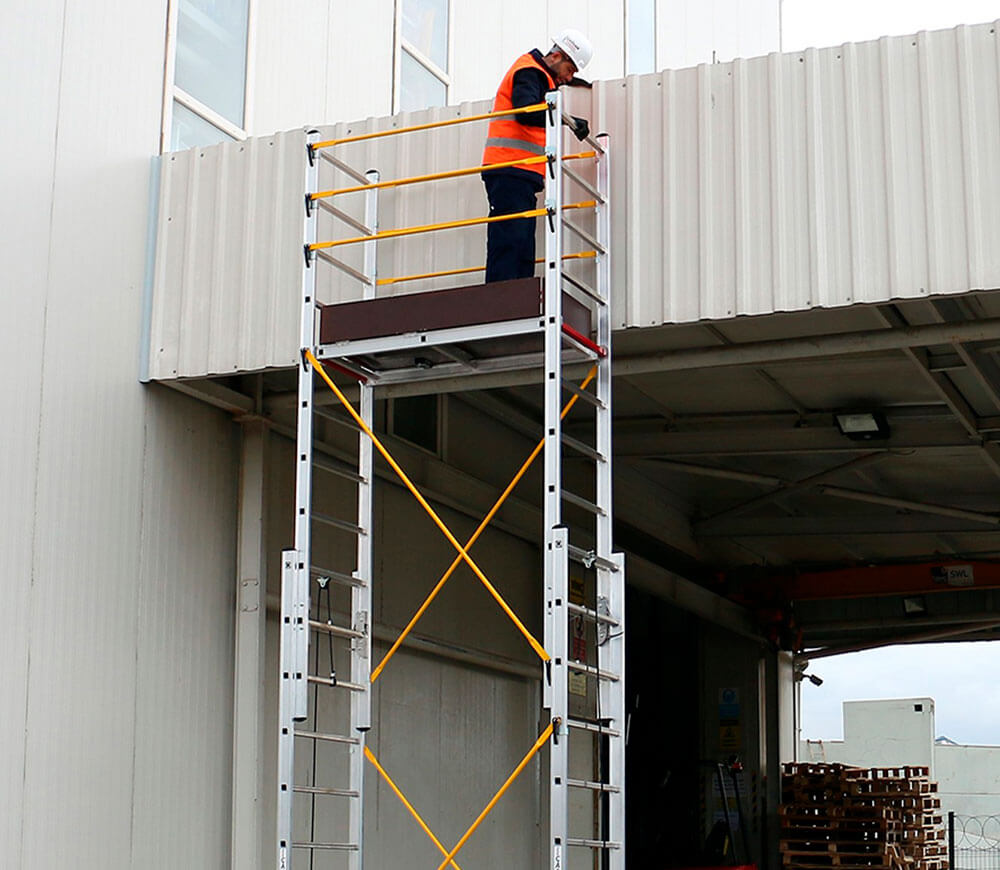 Turn mobil pentru lucrări de construcţie şi montaj CAGSAN S006 XL 6.52m aluminiu-10
