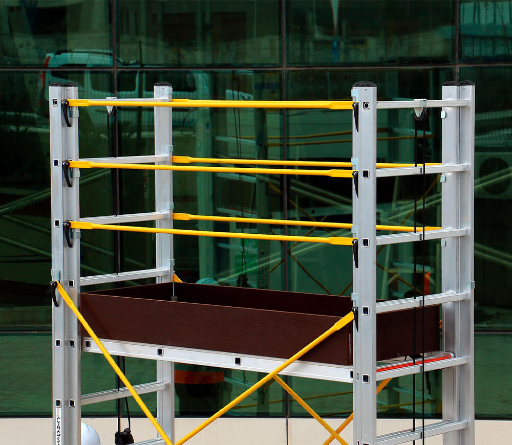 Turn mobil pentru lucrări de construcţie şi montaj CAGSAN S006 XL 6.52m aluminiu-7