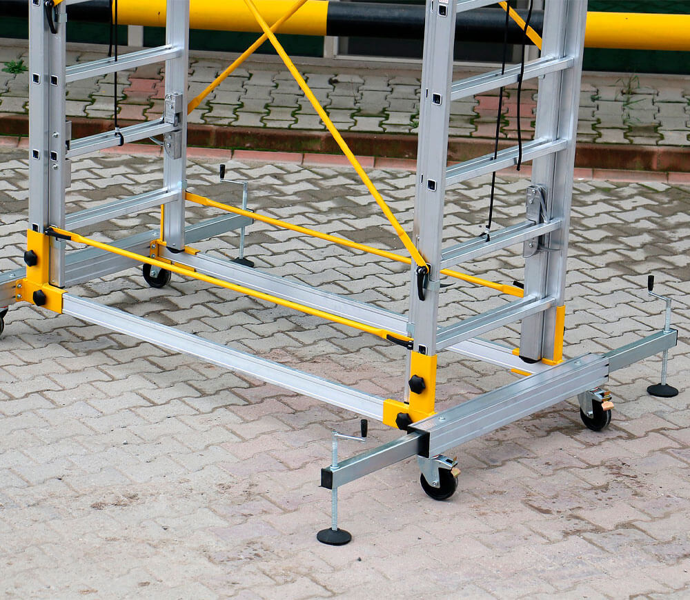 Turn mobil pentru lucrări de construcţie şi montaj CAGSAN S006 XL 6.52m aluminiu-8