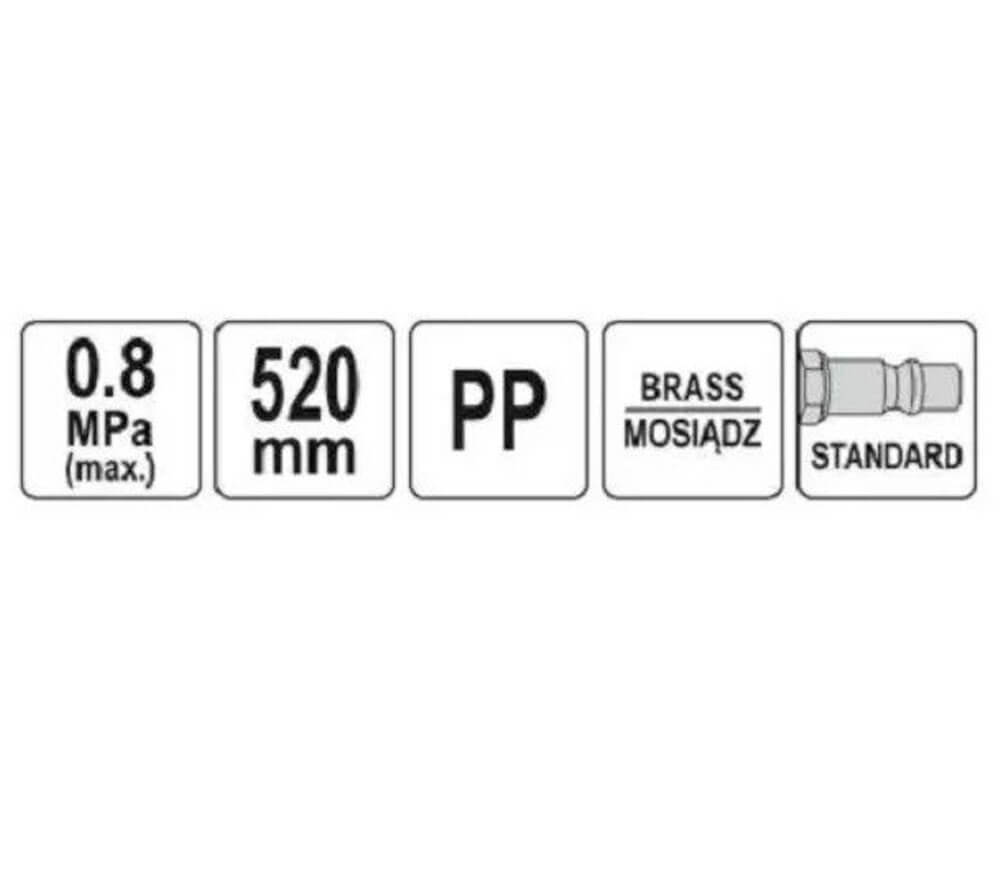 Pistol de suflat YATO YT-23733 520mm 8bar-5