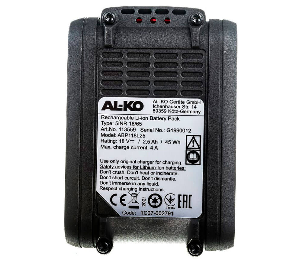 Acumulator AL-KO Easy Flex Li-Ion 20V 2.5Ah 50WH-6
