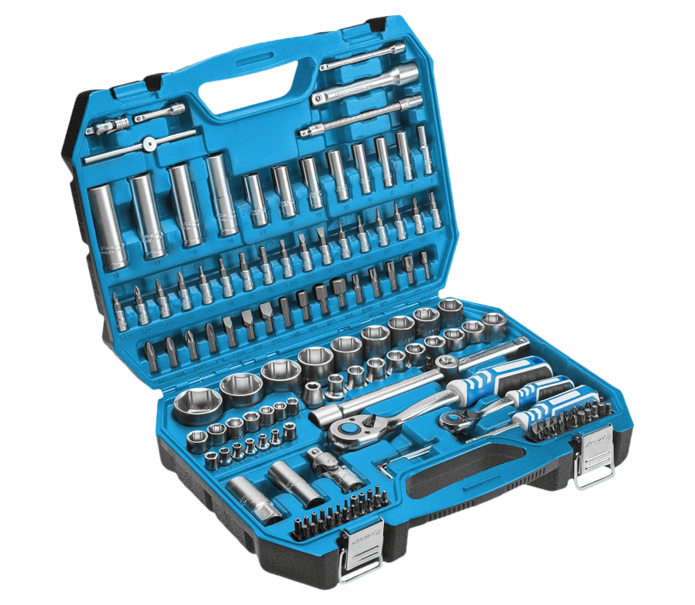 Set 144 duze tubulare și biți HOEGERT HT1R440 4-36mm