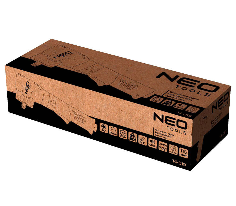 Пневматический ударный гайковерт NEO TOOLS 14-019 500Нм 7500об/мин-9