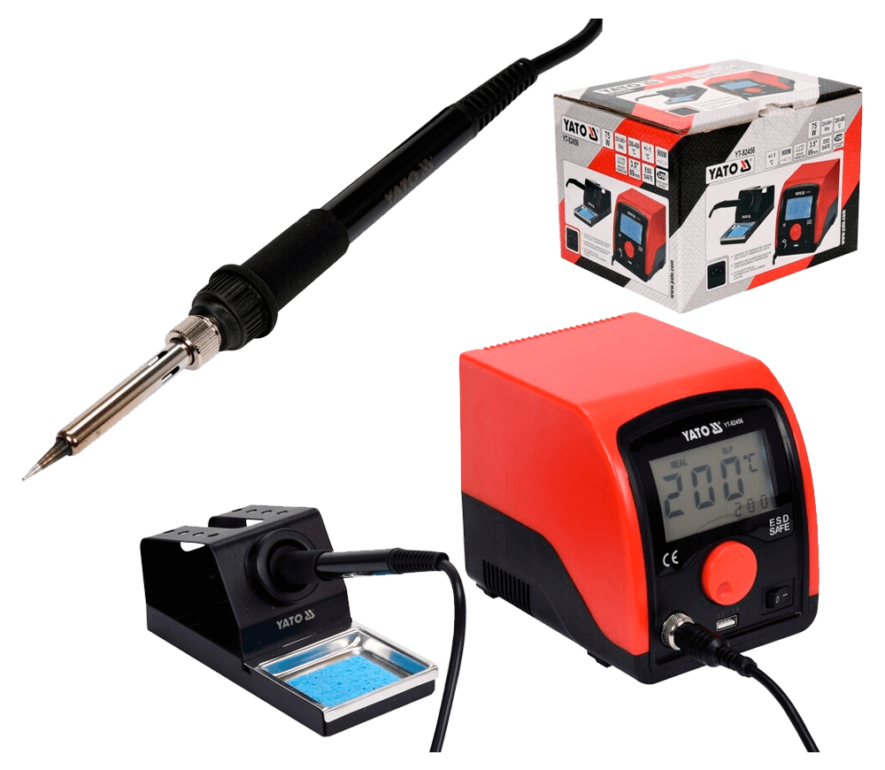 Stație de lipit cu conrol a temperaturii YATO YT82456 75w 480°C 220 - 240 V